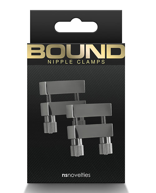 Bound Nipple Clamps Adjustable Stainless Steel Silicone Tips for Bondage Sensory Play