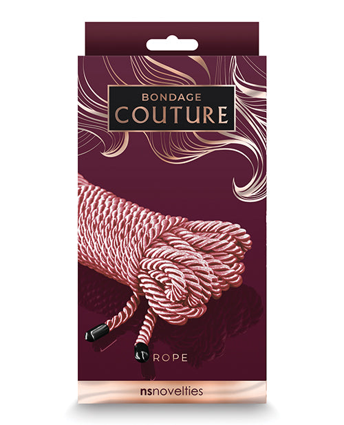 Bondage Couture Bondage Rope 25ft Rose Gold Nickel-Free Hardware for Elegant Bedroom Restraint