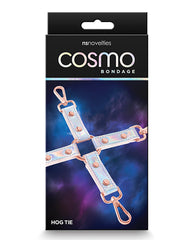 Cosmo Bondage Hogtie Holographic Vinyl Rose Gold Hardware Adjustable Fit for Secure Restraint