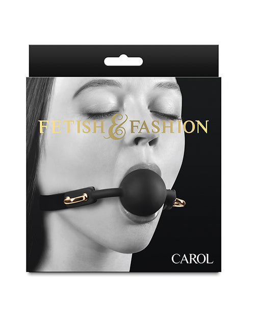 Fetish and Fashion Bondage Ball Gag Adjustable Nickel-Free Hardware in Black for Comfortable Restraint Play