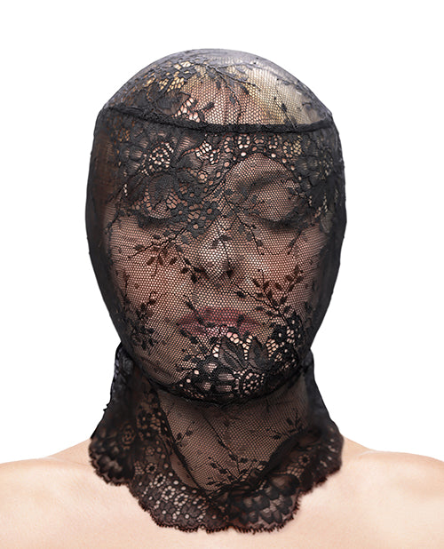 Fetish and Fashion Bondage Blindfold Stretch Lace Full-Face Sensory Design for Sensory Play