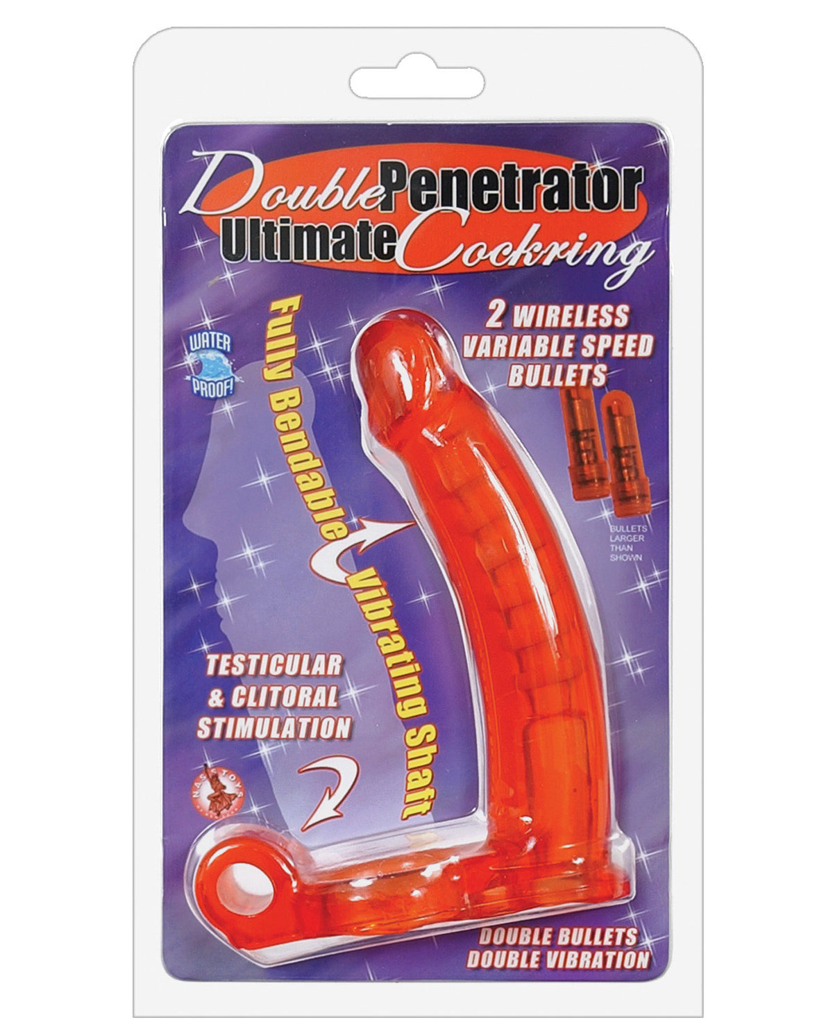 Double Penetrator Ultimate Cockring - Red