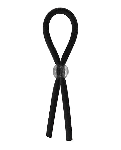 Adjustable Red Latex Lasso Squeezer Cock Ring with Cinching Mechanism