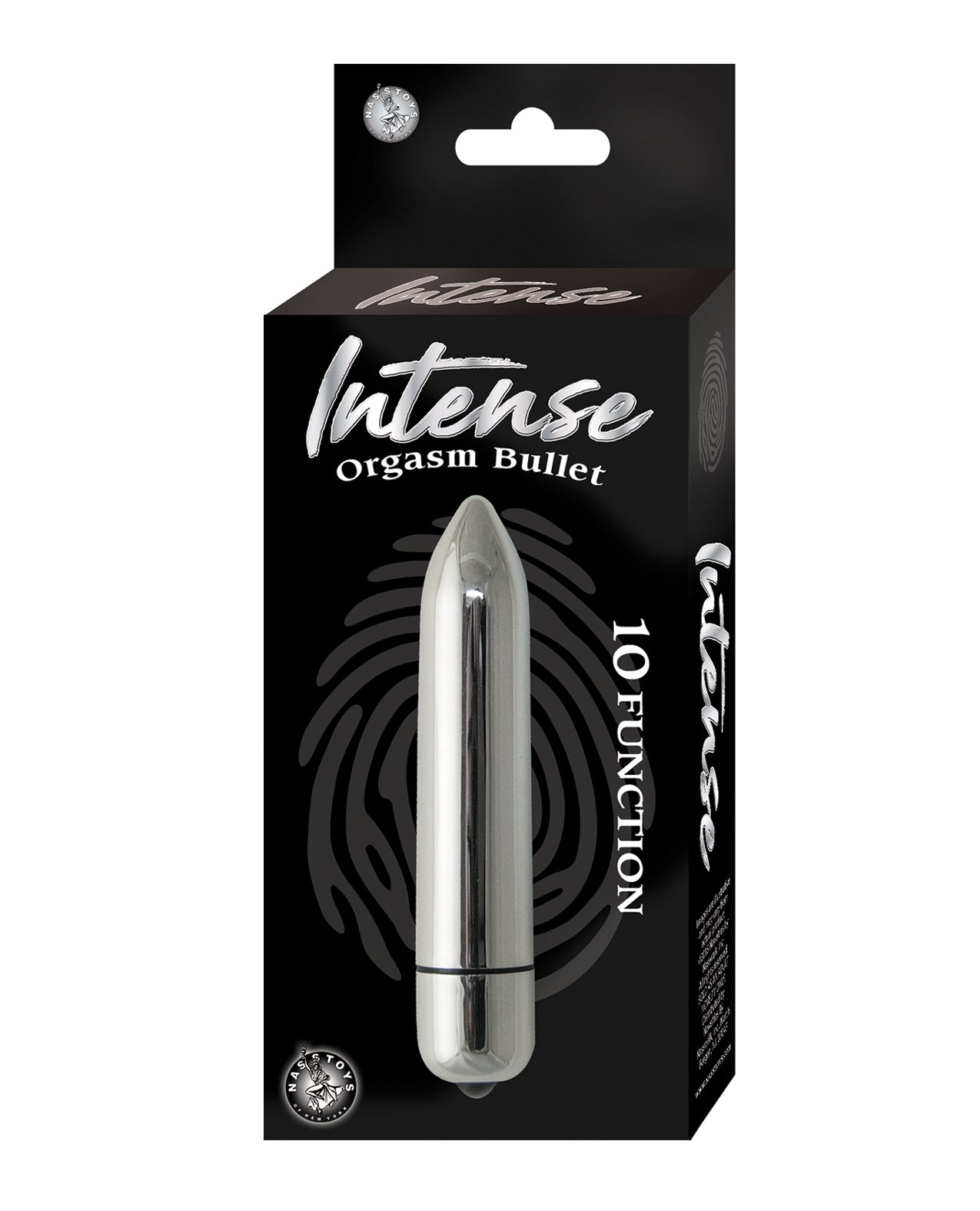 Intense Vibrators Bullet Vibrator Silver Finish 10 Functions Waterproof for Discreet Pleasure