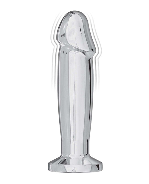 Remote Vibrating Metal Anal Plug with Wireless Control in Silver