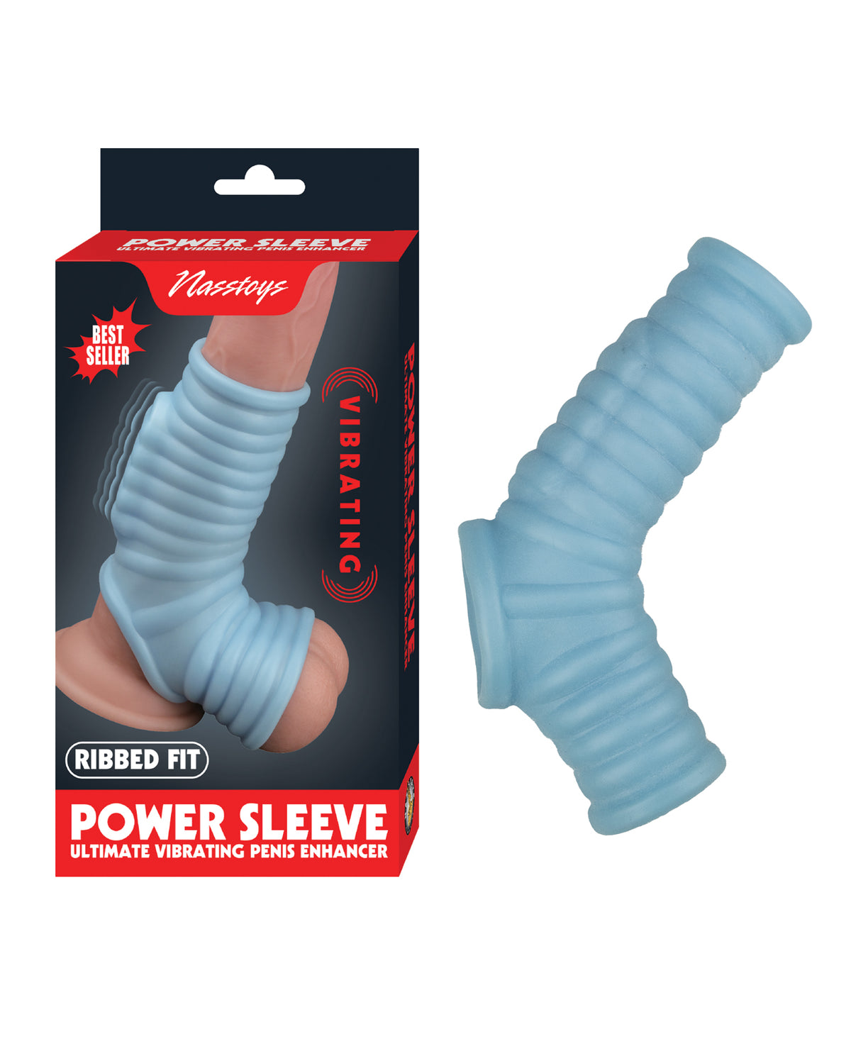 Vibrating Power Sleeve Ribbed Fit - Blue