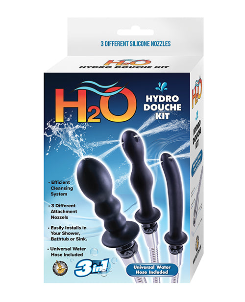 Nasstoys Anal Products Hydro Douche Kit with Three Silicone Nozzles and Ergonomic Design for Comfortable Cleansing