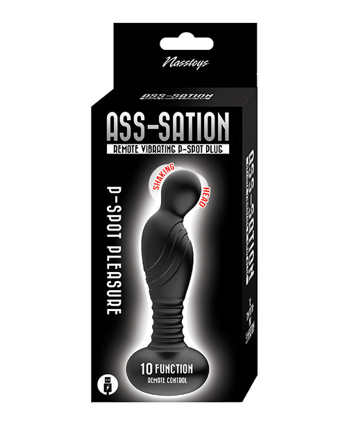 Ass-sation Anal Product Remote Vibrating P-Spot Plug with Accordion Stem and Dual Motor for Targeted Prostate Stimulation
