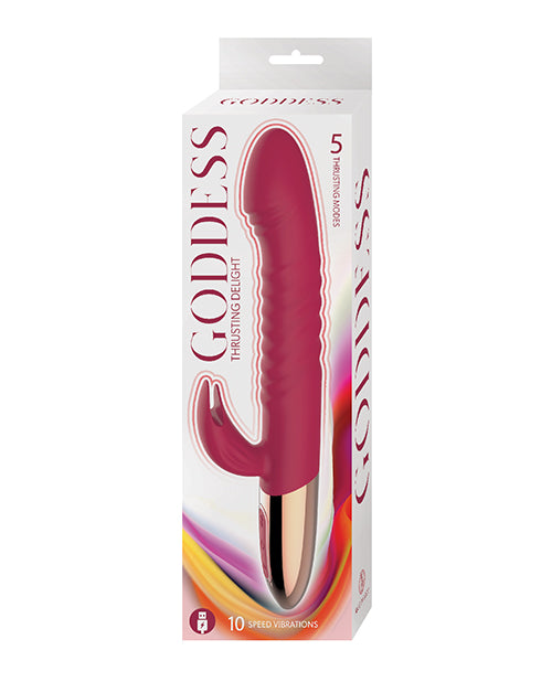 Goddess Vibrator Dual-Action Thrusting Shaft with Wide Stimulator for G-Spot and Prostate Pleasure
