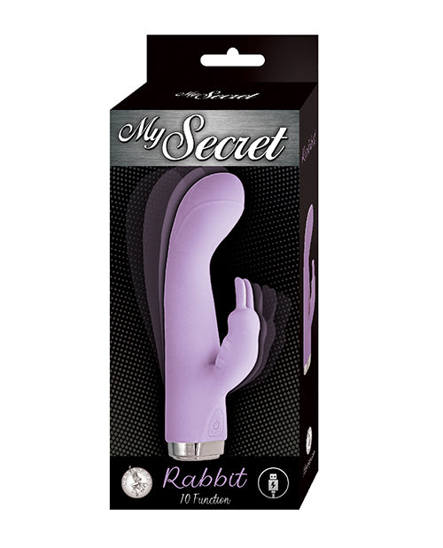 Nasstoys Vibrator Rechargeable Purple Silicone with Rabbit Ears and Ergonomic Curve for Targeted Stimulation