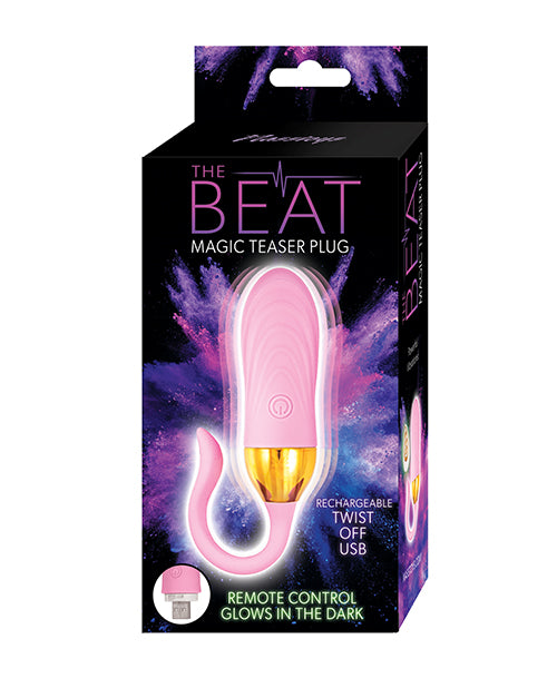 Nasstoys Vibrating Butt Plug with Glowing Remote and One-Sided Base for Comfortable Anal Play