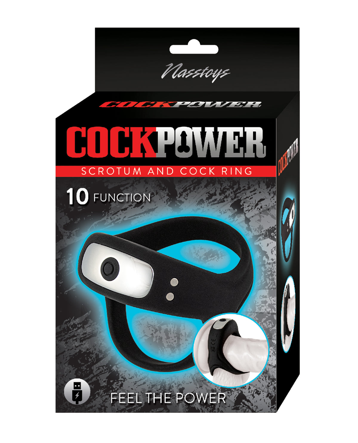 Cockpower Scrotum and Cock Ring - Black