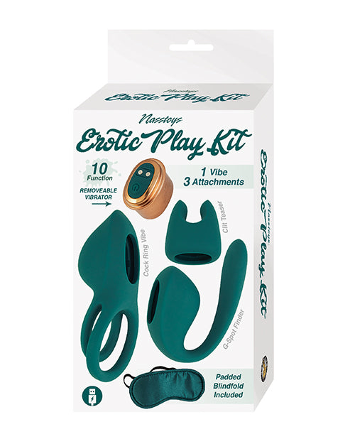 Nasstoys Penis Enhancement Kit with Removable Vibrator and Blindfold for Customizable Intimate Play