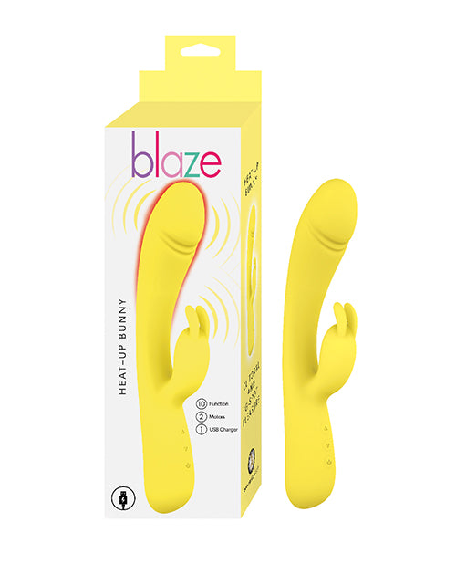 Blaze Vibrator Heat-Up Bunny Dual Motors Warming Function for G-spot and P-spot Stimulation