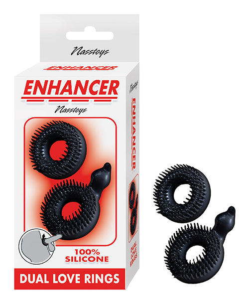 Nasstoys Penis Enhancement Dual Love Rings Soft Silicone Textured Design for Intimate Pleasure