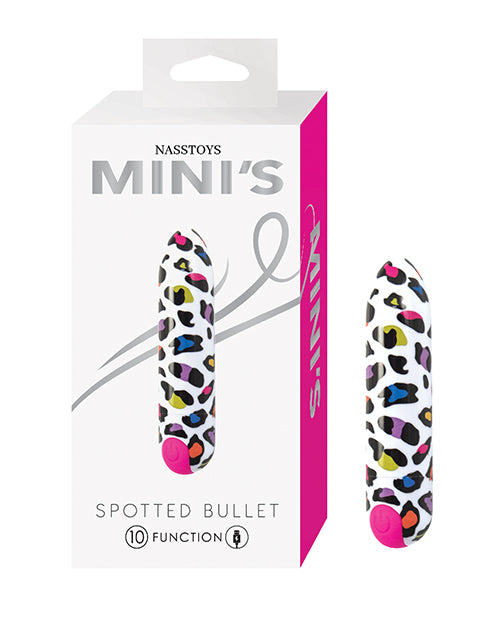 Nasstoys Mini's Spotted Bullet Vibrator in White with Textured Design