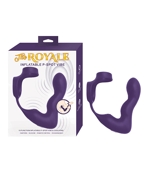 Royale Inflatable P-Spot Vibrator in Purple with Adjustable Fit