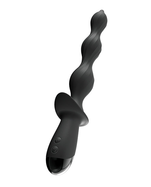 Deep Dive Contoured Wand Massager in Black with Ergonomic Design