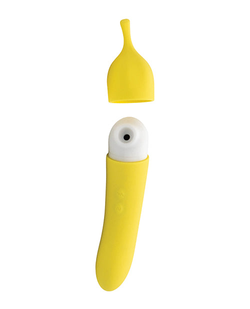 Like A Kitten Vibrator Curved Banana Design Air Pulse and Dual Stimulation for Discreet Pleasure