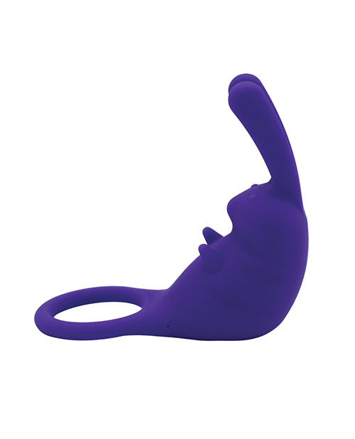 Like A Kitten Cock Hopper Cock Ring with Rabbit Bullet Vibrator and Twin-Tip Design for External Stimulation and Versatile Pleasure