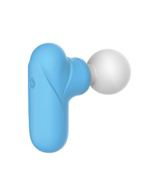 Wild Pop Vibe Mini Massager with Blue Finish and Three Handle Styles for Discreet Travel Relaxation