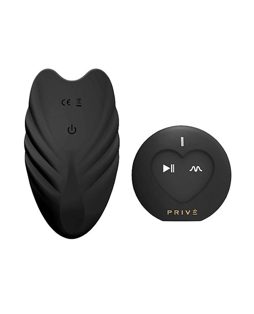 Prive Stimulator Angel Panty Vibe Black 7 Vibration Modes Discreet Design for Wearable Pleasure