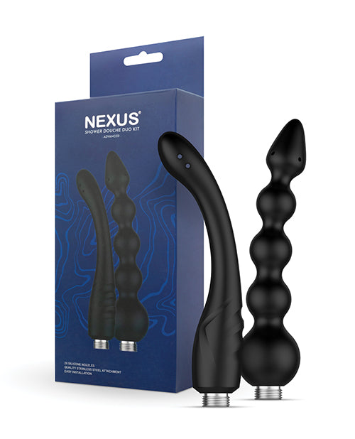 Nexus Anal Products Shower Douche Kit Dual Silicone Nozzles for Comfortable Advanced Intimate Cleansing