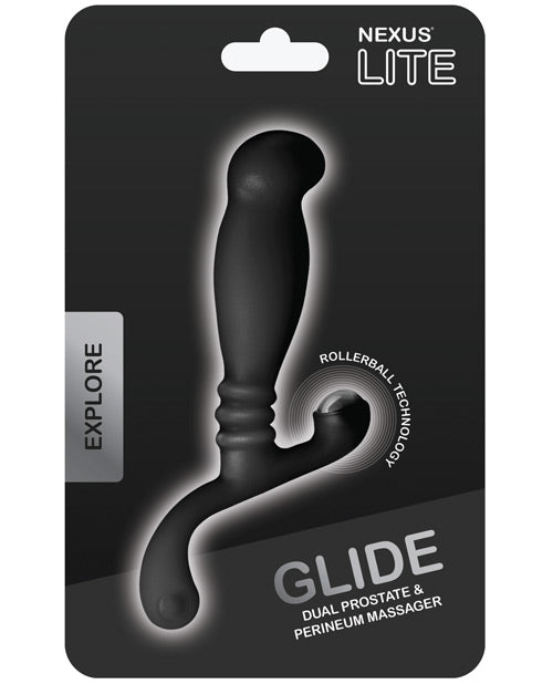 Nexus Black Prostate Massager with Slim Shaft and Stainless Steel Roller Ball for Beginner Anal Stimulation