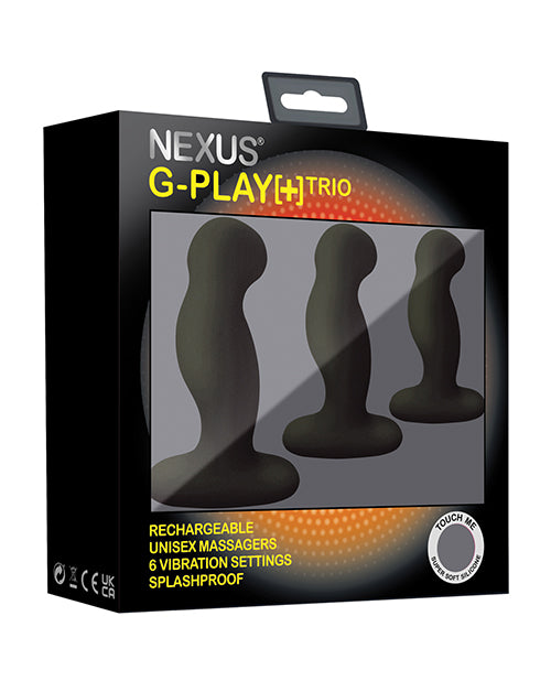 Nexus Anal Massagers Rechargeable Trio with Removable Silicone Cover and 6 Vibration Settings for Versatile Stimulation