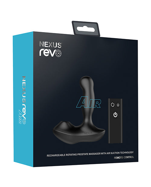 Nexus prostate massager with rotating shaft and air suction technology for targeted prostate and perineum stimulation