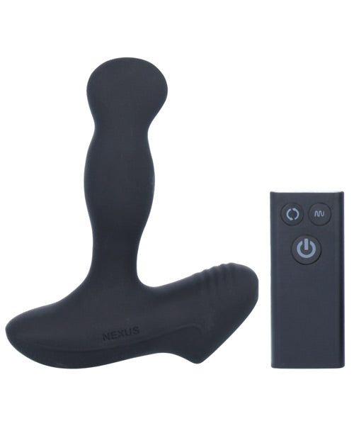 Nexus Revo Slim Rotating Prostate Massager with Remote - Black Silicone