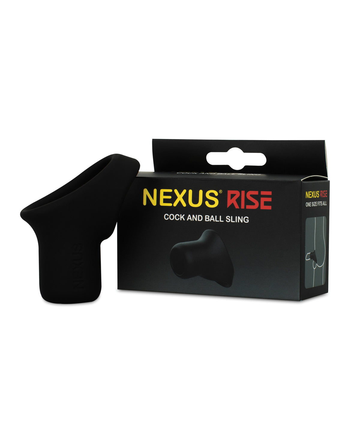 Nexus Rise Liquid Silicone Cock & Ball Sling - Black