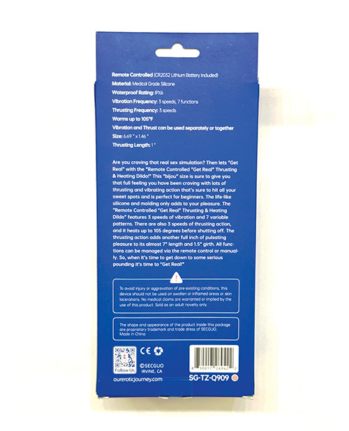 Thrillz Get Real Bijou Thrusting Dildo with Remote Control