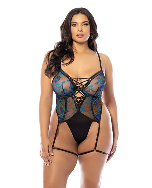 Oh La La Cheri Lingerie Plus Size Teddy Adjustable Underwire Garter Stays for Confident Curvy Fit