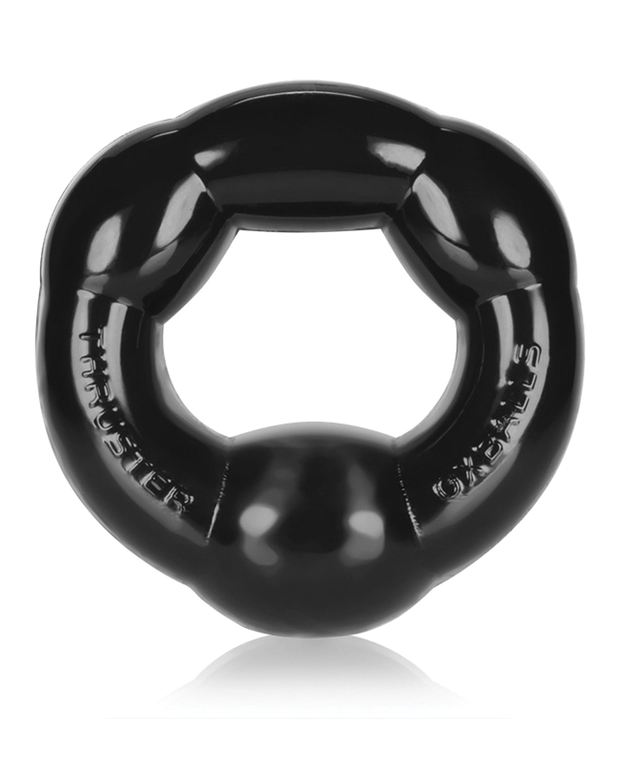 Oxballs Cockring Stretchy FLEXtpr Black Ball Design for Lasting Support and Enhanced Bulge
