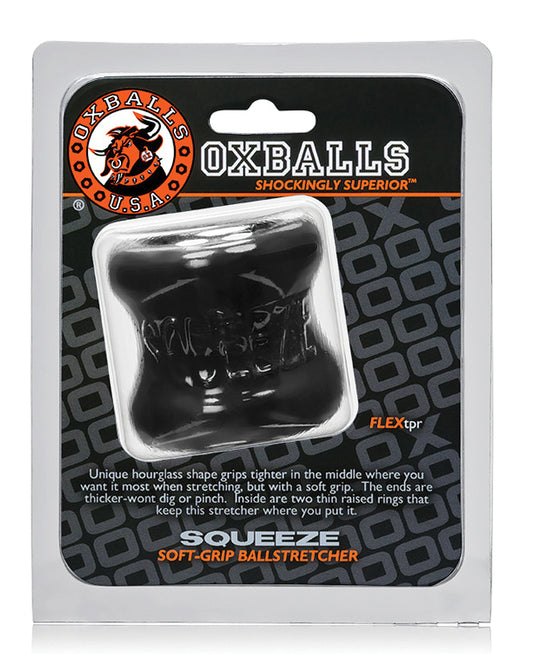 Oxballs Black Ball Stretcher with Padded Hourglass Rings