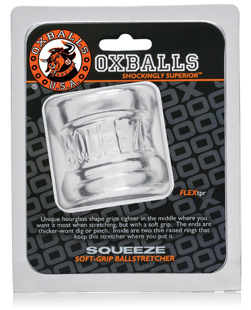 Clear FLEXtpr Hourglass Ball Stretcher with Ergonomic Padded Design