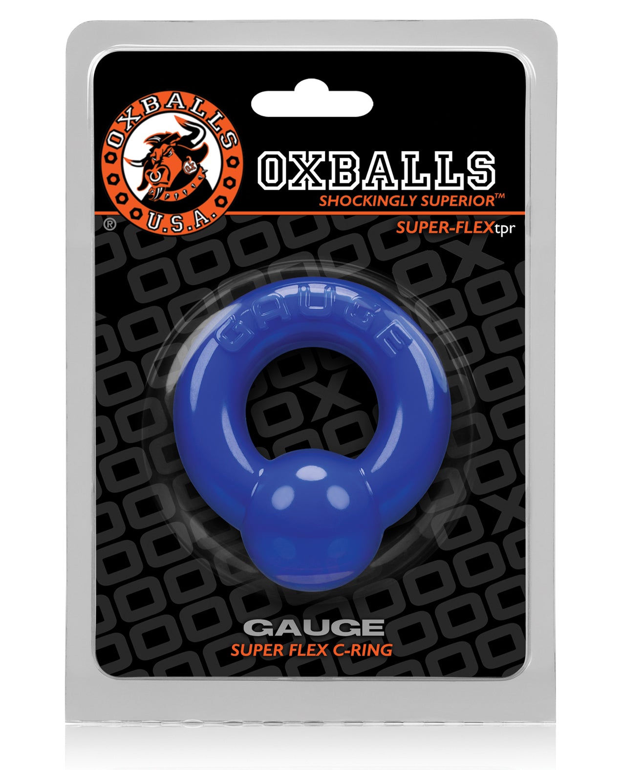 Gauge Cockring in Police Blue – Ergonomic Male Enhancer by Oxballs