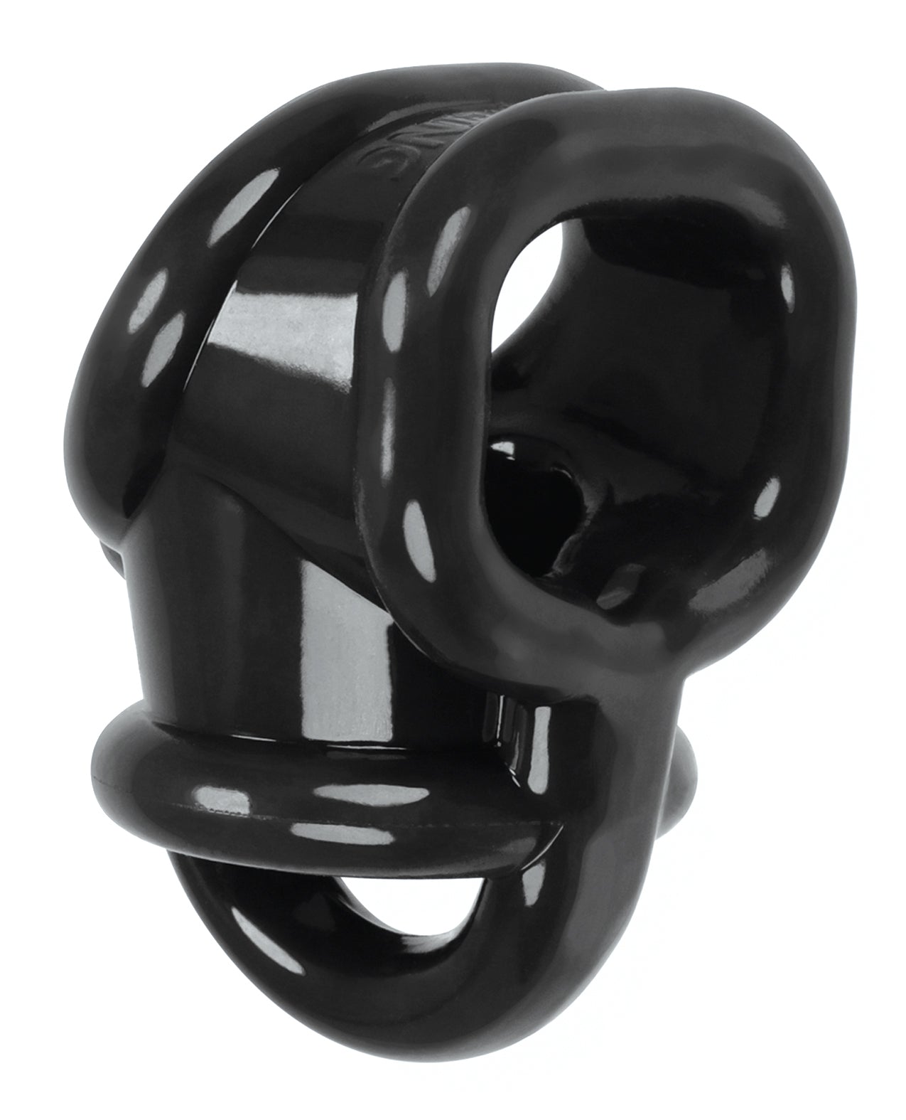 Oxballs Ball Split Sling FLEXtpr Black Cocksling with Thick Ring for Enhanced Support