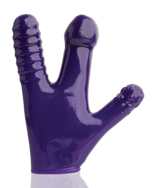 Oxballs Claw Glove Massage Product with Three Flexible Dildos and Stretchy Design for Versatile Sensation