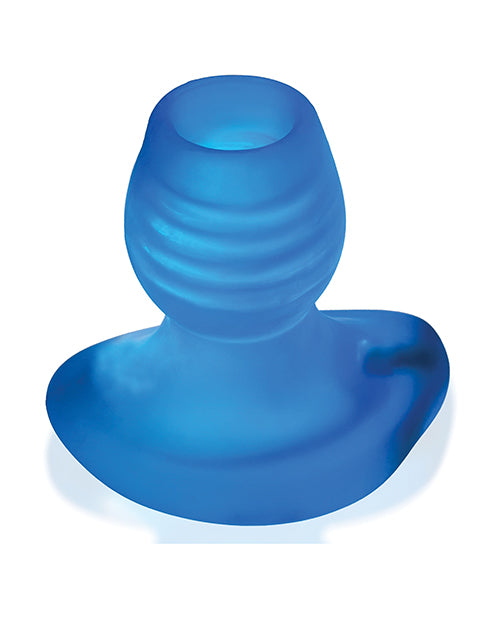 Oxballs Hollow Buttplug Large Blue Morph LED Insert Clear Silicone TPR for Vibrant LED-Illuminated Anal Play