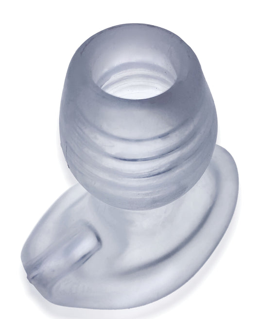 Oxballs Hollow Butt Plug LED Light Clear Silicone Blend for Gape Play and Visual Stimulation