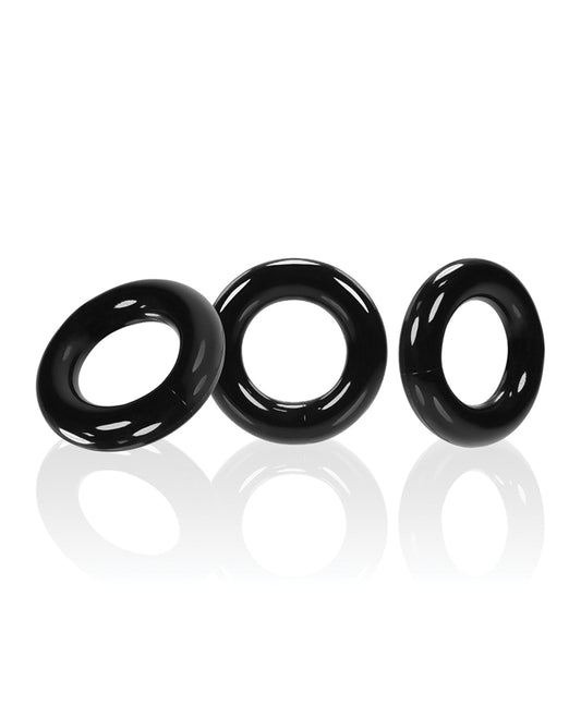 Oxballs Cockring Set Super Stretch Flextpr Black Pack for Enhanced Comfort and Stamina