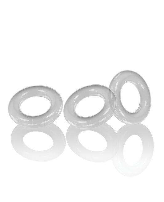 Oxballs Cockring Super Stretch Clear 3-Pack Durable Flextpr for Enhanced Comfort