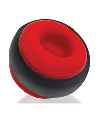 Oxballs ball stretcher UltraCore Red Ice with AXIS ring, ribbed silicone design for advanced stretching and secure comfort