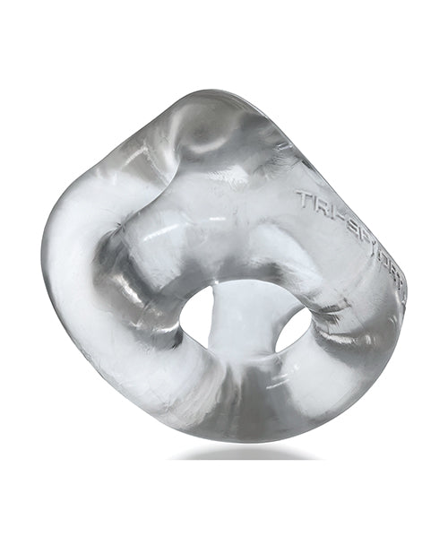 Oxballs Gay & Lesbian Products Tri Sport XL Clear Extra Soft 3 Ring Sling for Enhanced Cock and Ball Support