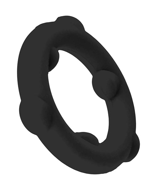 Oxballs Spinner Single Silicone Ring - Black Silicone Cock Ring