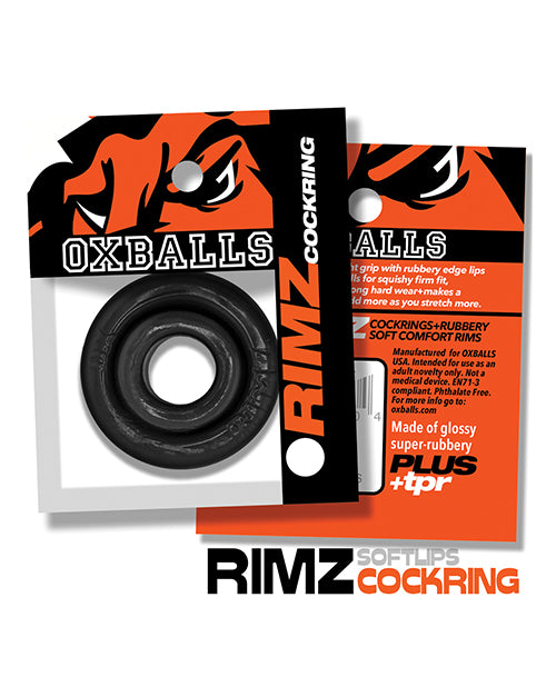 Oxballs Rimz Single Ring - Black Silicone Cock Ring