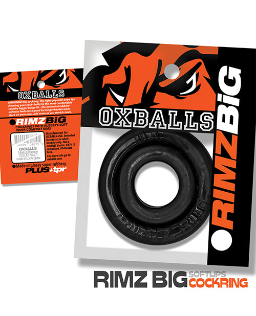 Oxballs Rimz Big Single Ring - Black Silicone Cock Ring