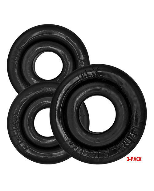 Oxballs Rimringz Multi Size 3 Pack Black Cock Rings